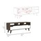 Tuhome Oslo Tv Stand for TV's up 51 in. Two Drawers, Four Legs, Three Open Shelves, Dark Brown/White RBB7963 - alternate 4